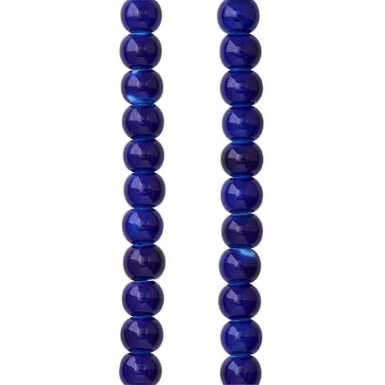 Sapphire Ceramic Round Beads, 6mm by Bead Landing™